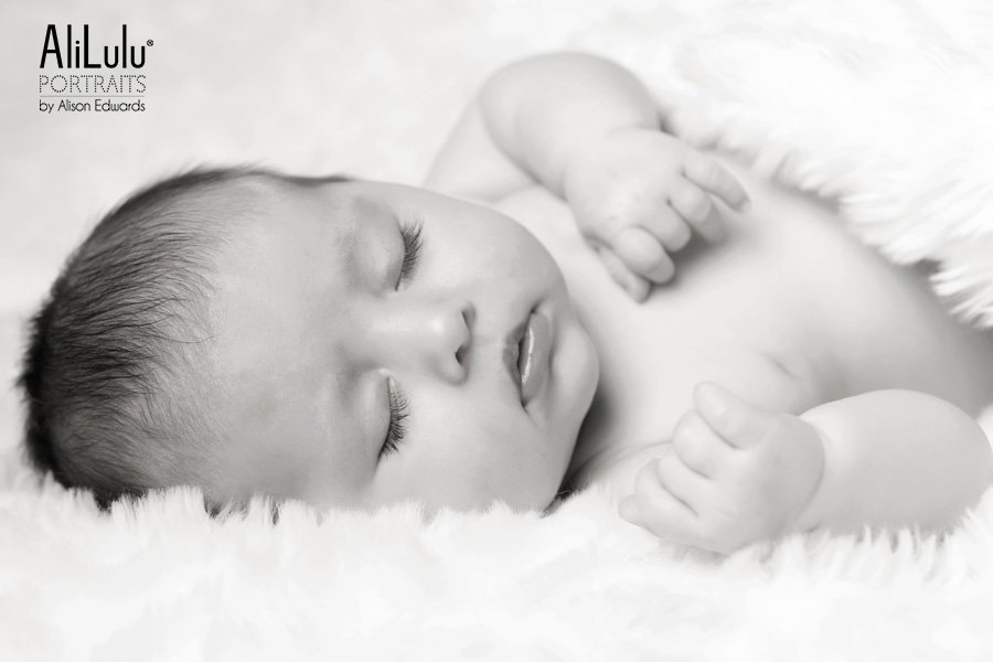 baby girl with long eyelashes